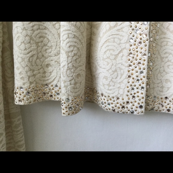 ST JOHN Gold Gilded Dress Jacket Swarovski Crystal - Picture 3 of 8